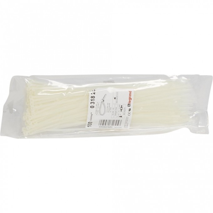 Монтажный хомут LEGRAND Colring ширина 3.5 мм длина 280 мм пакет 100 шт бесцветный 031825