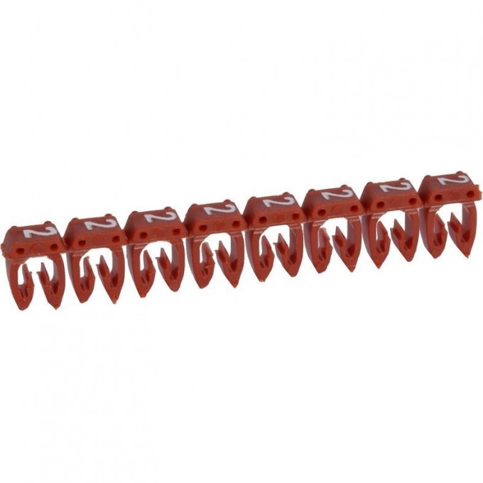 Маркер LEGRAND CAB 3 для кабеля 0,15-0,5 мм² цифра 2 красный 038102