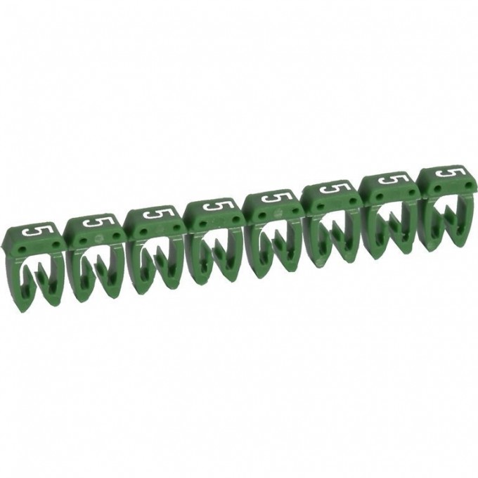 Маркер LEGRAND CAB 3 для кабеля 0,5-1,5 мм² цифра 5 зеленый 038215