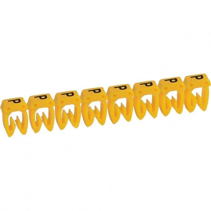 Маркер LEGRAND CAB 3 для кабеля 4-6 мм² заглавная буква P 038375