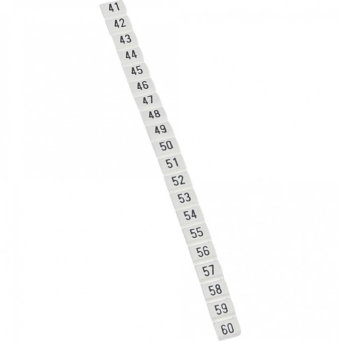 Маркер LEGRAND CAB 3 для клемм и кабелей 0,5-1,5мм² чёрные цифры на белом фоне цифры 41-60 038152