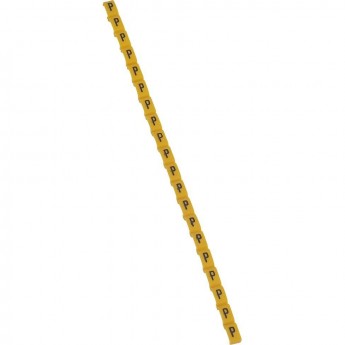 Маркер LEGRAND Duplix чёрная маркировка на желтом фоне заглавная буква P