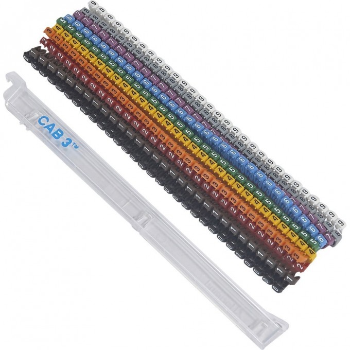 Набор маркеров LEGRAND CAB 3 цифры для кабеля сечением 1,5-2,5 мм² 038203