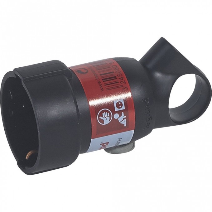 Розетка LEGRAND 2К+3 серия Элиум 16 А с кольцом пластик винтовой зажим чёрный 050195