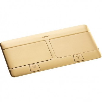 Выдвижной розеточный блок LEGRAND неукомплектованный IP 40 8 модулей латунь