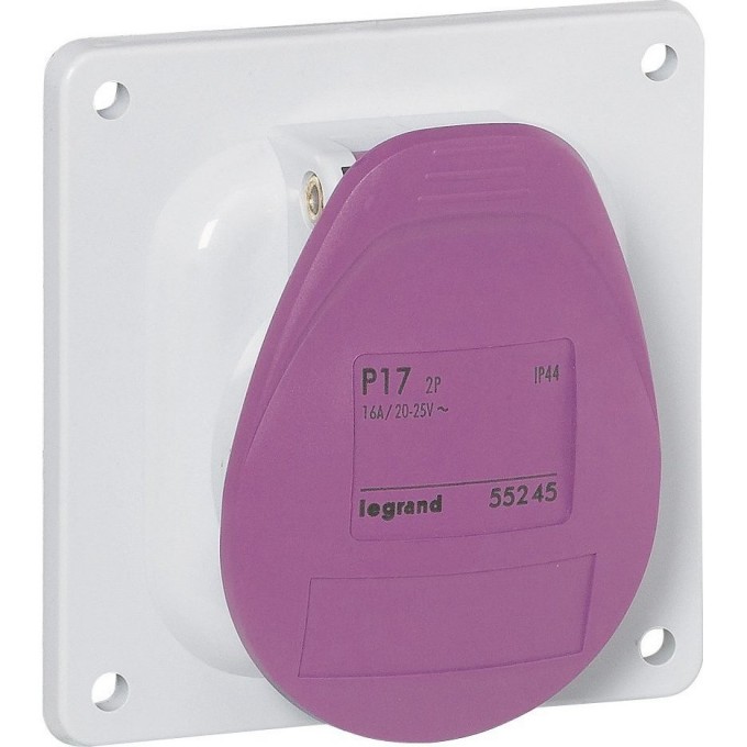 Встраиваемая розетка LEGRAND P17 Tempra Pro IP 44 20/25 В 16 A 2K 055245