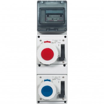 Встраиваемая розетка LEGRAND с блокировкой-выключателем и уменьшенным фланцем P17 Tempra Pro IP 55 200/250 В 16 A 2К+З