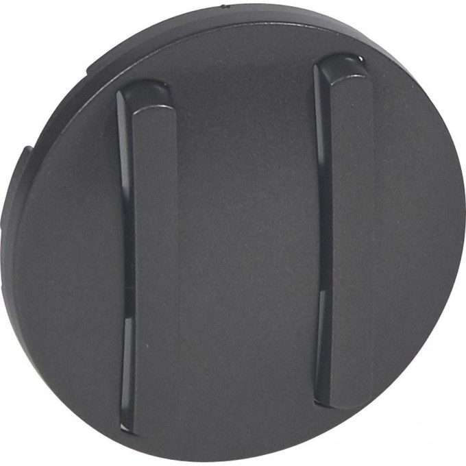 Лицевая панель LEGRAND Celiane двухклавишный выключатель 1-полюсный / переключатель Кат. № 0 670 01/02/31/32 с тонкими клавишами графит 065202