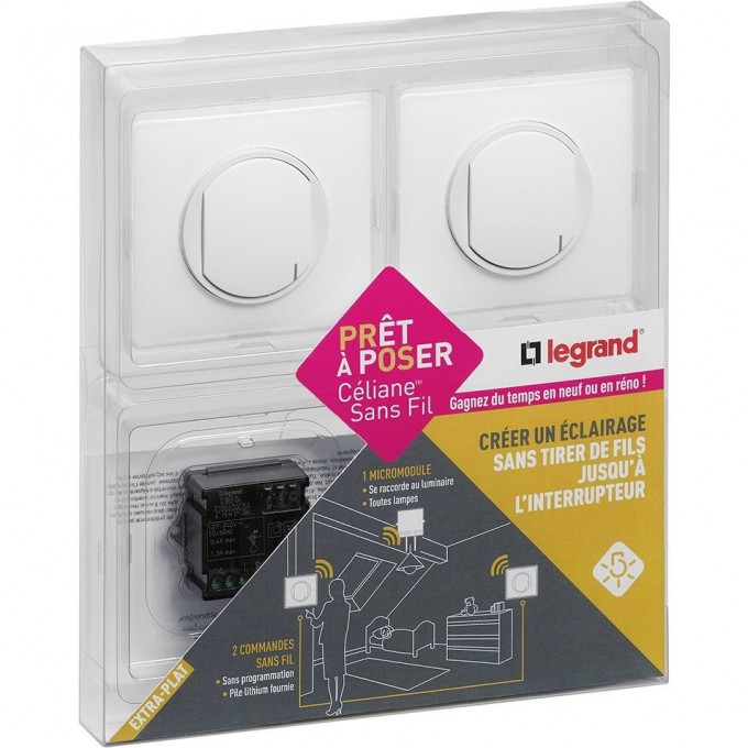 Комплект LEGRAND Celiane для создания схемы радио управления освещением с двух мест белый 067277