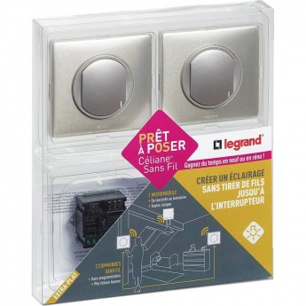 Комплект LEGRAND Celiane для создания схемы радио управления освещением с двух мест титан Комплект LEGRAND Celiane для создания схемы радио управления освещением с двух мест титан