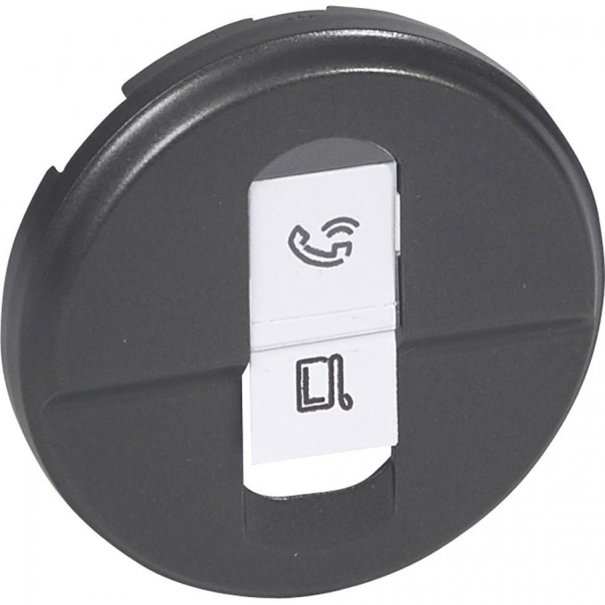 Лицевая панель LEGRAND Celiane розетка RJ 45 UTP/FTP Кат. № 0 673 44/45 графит 067951