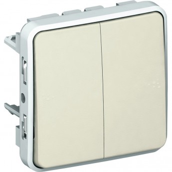 Двухклавишный переключатель LEGRAND на два направления Plexo10 AX белый Двухклавишный переключатель LEGRAND на два направления Plexo10 AX белый