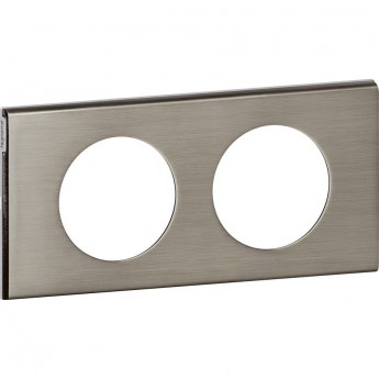 Рамка LEGRAND Celiane 2 поста фактурная сталь