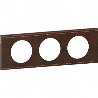 Рамка LEGRAND Celiane 3 поста кожа текстура