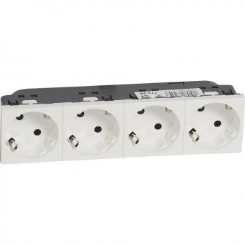 Розетка LEGRAND 4 x 2К+3 под углом 45° Программа Mosaic стандартная белый