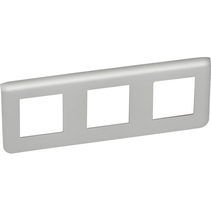 Рамка LEGRAND Mosaic пластиковая горизонтальная 3Х2 модуля алюминий 079306