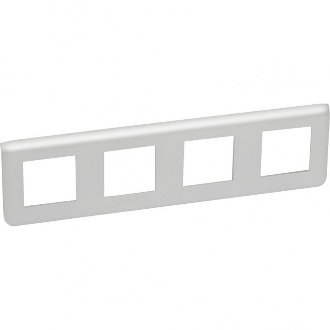 Рамка LEGRAND пластиковая горизонтальная Mosaic 4Х2 модуля Алюминий 079308