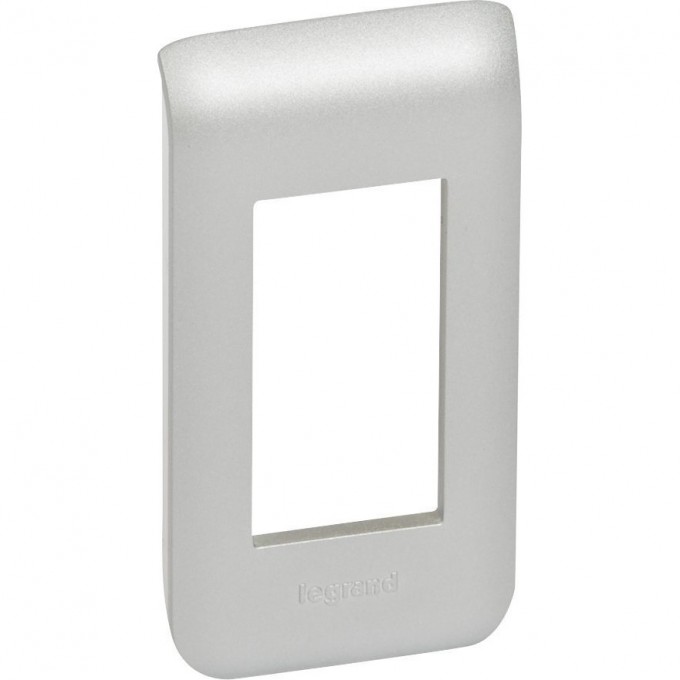 Рамка LEGRAND пластиковая Mosaic 1 модуль Алюминий 079301