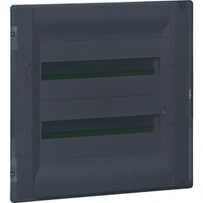 Распределительный щиток LEGRAND Practibox³ скрытого монтажа IP 40 IK 07 2 рейки 36 модулей с клеммиком заземления прозрачная дверь 401707