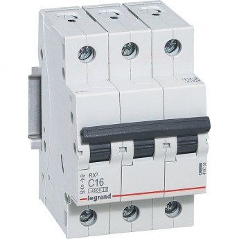 Автоматический выключатель LEGRAND RX3 4,5кА 25А 3П тип C белый Автоматический выключатель LEGRAND RX3 4,5кА 25А 3П тип C белый