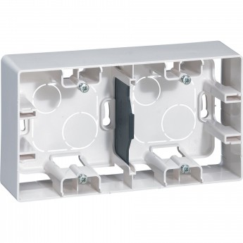 Коробка накладного монтажа LEGRAND Etika 2 поста белый Коробка накладного монтажа LEGRAND Etika 2 поста белый