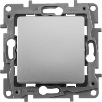 Переключатель одноклавишный LEGRAND Etika автоматические клеммы 10 AX 250 В алюминий