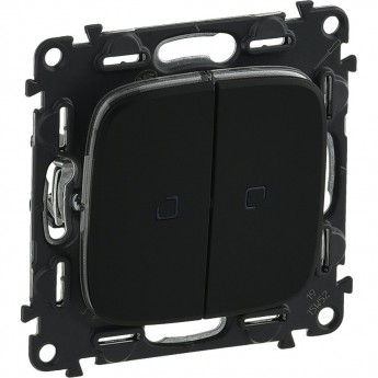 Переключатель LEGRAND Valena ALLURE двухклавишный 10АХ 250В с подсветкой с лицевой панелью антрацит Переключатель LEGRAND Valena ALLURE двухклавишный 10АХ 250В с подсветкой с лицевой панелью антрацит