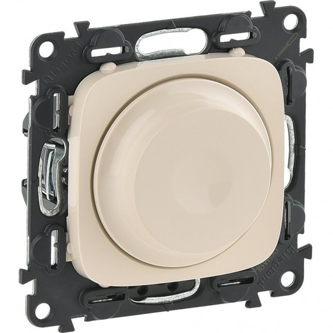 Светорегулятор LEGRAND Valena ALLURE с поворотной ручкой универсальный 300Вт без нейтрали с лицевой панелью слоновая кость 752860