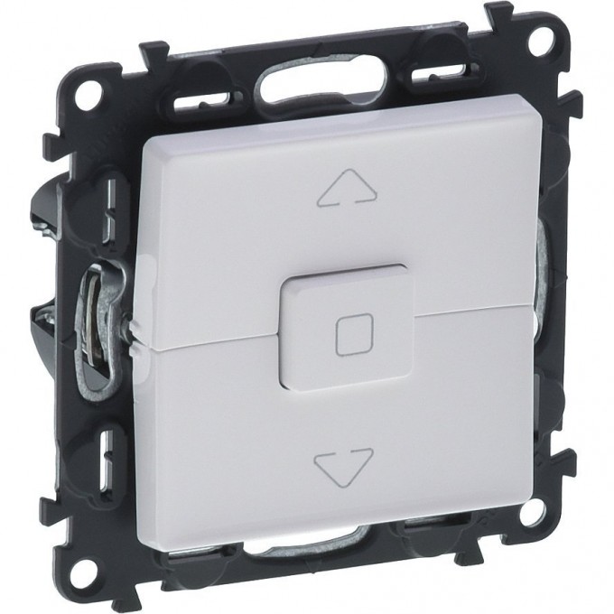 Выключатель LEGRAND Valena LIFE кнопочный управления для жалюзи и рольставней 6А 250В с лицевой панелью безвинтовые зажимы белый 752430