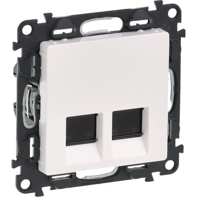 Информационная розетка LEGRAND Valena LIFE двойная RJ45 Кат.5е UTP с лицевой панелью белый 753441