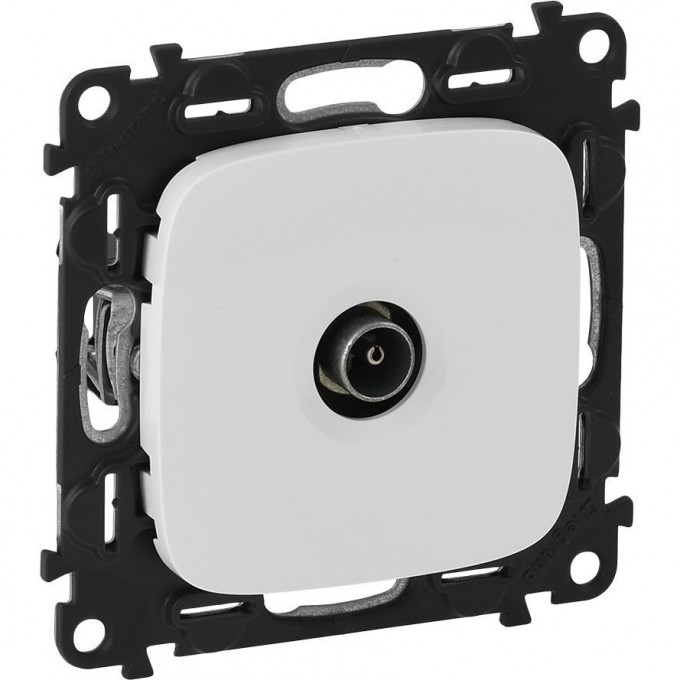 Розетка LEGRAND Valena ALLURE ТВ оконечная 10дБ 0-862 МГц с лицевой панелью белая 753760