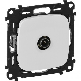 Розетка LEGRAND Valena ALLURE ТВ проходная 1,5дБ/14дБ 0-2400 МГц с лицевой панелью белая