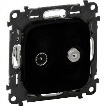 Розетка LEGRAND Valena ALLURE TV-SAT двухкабельная с лицевой панелью антрацит