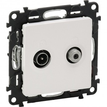 Розетка LEGRAND Valena LIFE TV-SAT двухкабельная с лицевой панелью белый Розетка LEGRAND Valena LIFE TV-SAT двухкабельная с лицевой панелью белый