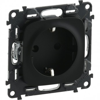 Силовая розетка LEGRAND Valena ALLURE 2К+З 16А 250В винтовые зажимы антрацит