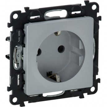 Силовая розетка LEGRAND Valena LIFE 2К+З 16А 250В винтовые зажимы алюминий