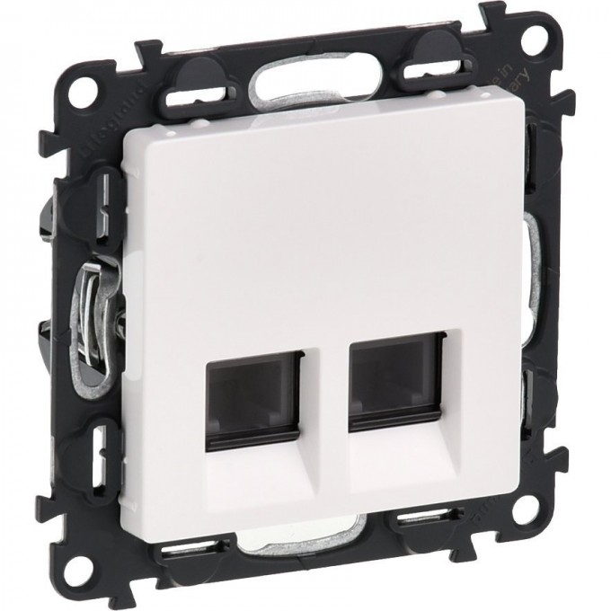 Телефонная розетка LEGRAND Valena LIFE RJ11 двойная с лицевой панелью белый 753139