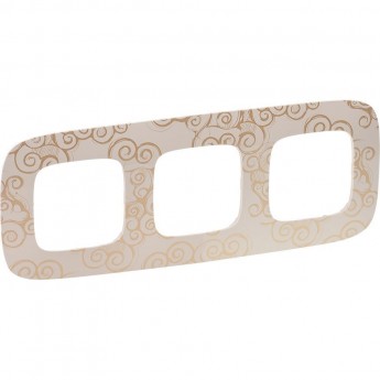 Рамка LEGRAND Valena ALLURE 3-постовая универсальная золотистая Рамка LEGRAND Valena ALLURE 3-постовая универсальная золотистая
