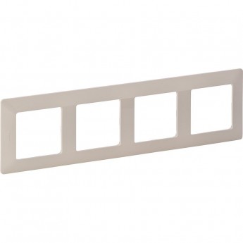 Рамка LEGRAND Valena LIFE "Слоновая кость", 4-постовая универсальная, кремово-белая Рамка LEGRAND Valena LIFE "Слоновая кость", 4-постовая универсальная, кремово-белая