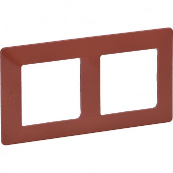 Рамка LEGRAND Valena LIFE "Терракота", 2-постовая универсальная, красный
