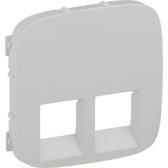 Лицевая панель LEGRAND Valena ALLURE для двойных телефонных/информационных розеток белая Лицевая панель LEGRAND Valena ALLURE для двойных телефонных/информационных розеток белая