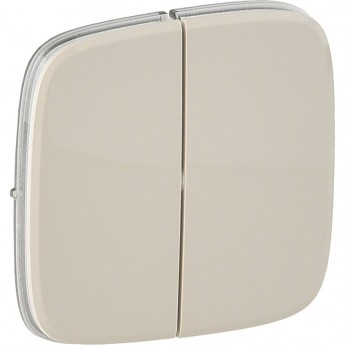 Лицевая панель LEGRAND Valena ALLURE для двухклавишного выключателя слоновая кость