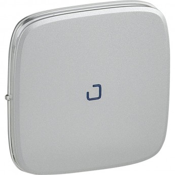 Лицевая панель LEGRAND Valena ALLURE для переключателя промежуточного с подсветкой/индикацией алюминий