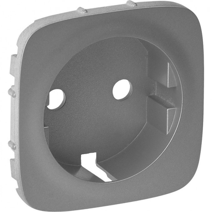 Лицевая панель LEGRAND Valena ALLURE для розетки 2К+З алюминий 755207