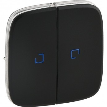 Лицевая панель LEGRAND Valena ALLURE для выключателя двухклавишного с подсветкой антрацит