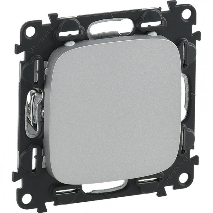 Заглушка LEGRAND Valena ALLURE с суппортом с лицевой панелью алюминий 755187