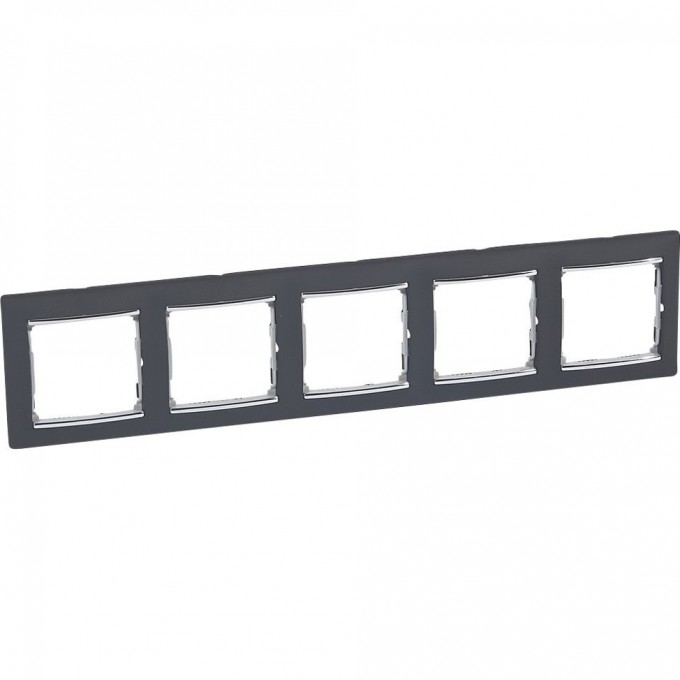 Рамка LEGRAND Valena 5 постов горизонтальный монтаж ноктюрн/серебряный штрих 770395