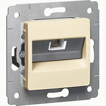 Телефонная розетка LEGRAND Cariva RJ11 4 контакта 1 выход слоновая кость Телефонная розетка LEGRAND Cariva RJ11 4 контакта 1 выход слоновая кость