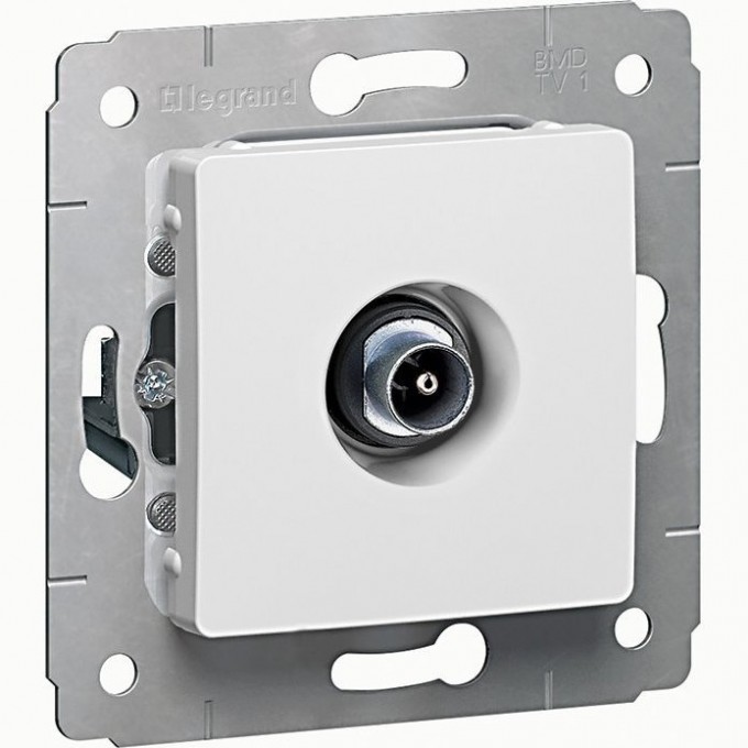 ТВ розетка LEGRAND Cariva звезда 1.5 дБ 2400 МГц белый 773678