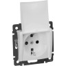 Силовая розетка LEGRAND Valena 2К+3 с откидной крышкой на винтах 10/16 А 230/250 В белый 774422